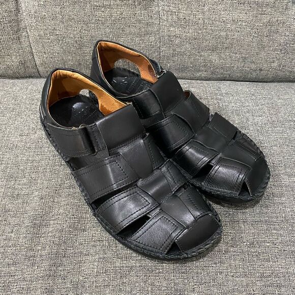 Pikolinos Tarifa Black Leather Sandals Men Size 43 (9 9.5) main image 12